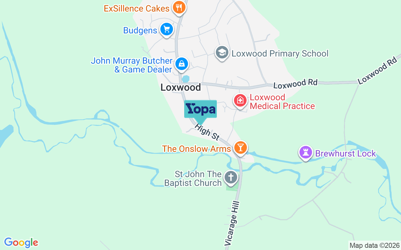 Map showing the location of RH14 0RD