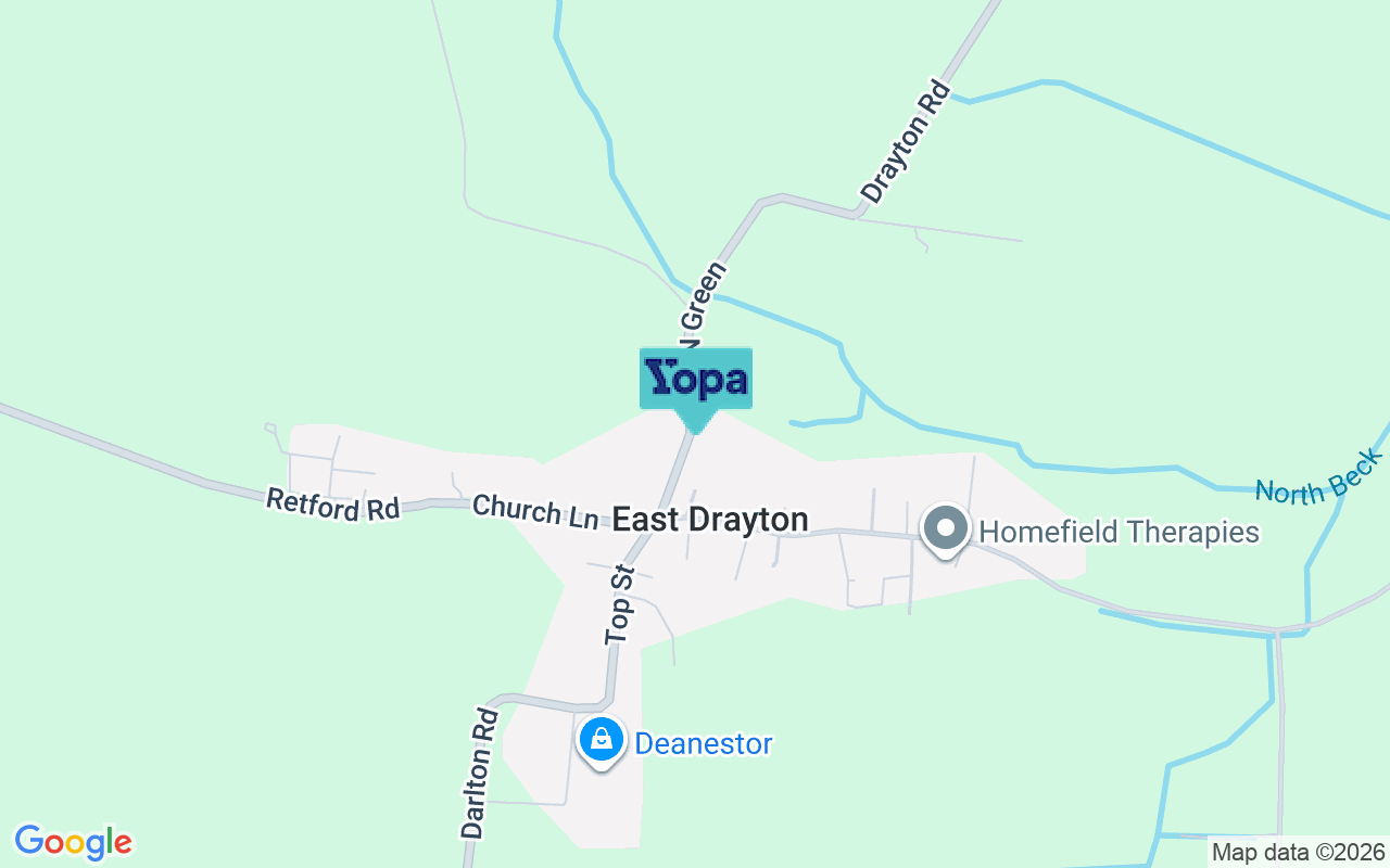 Map showing the location of DN22 0LF
