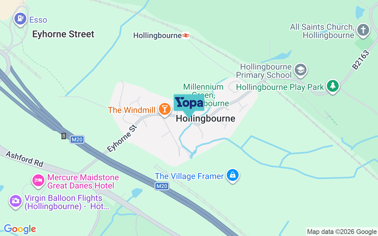 Map showing the location of ME17 1TS