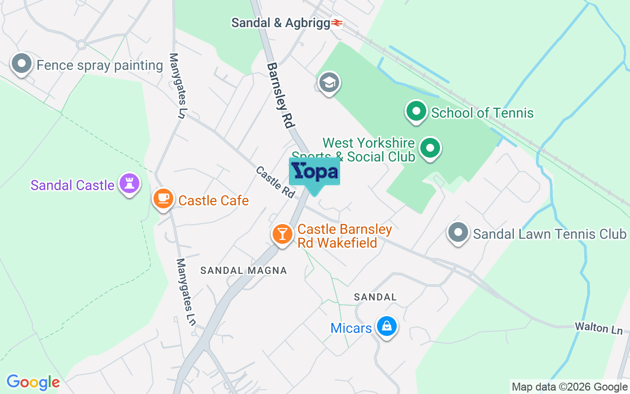 Map showing the location of WF2 6ED