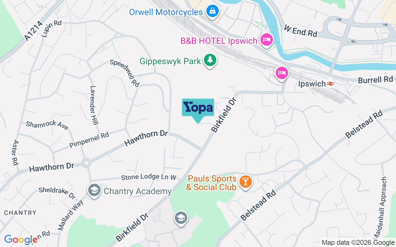 Map showing the location of IP2 9HD