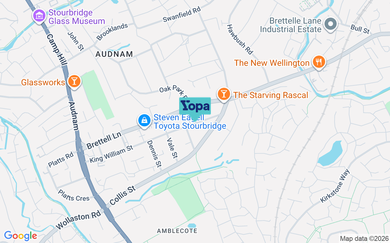 Map showing the location of DY8 4EP