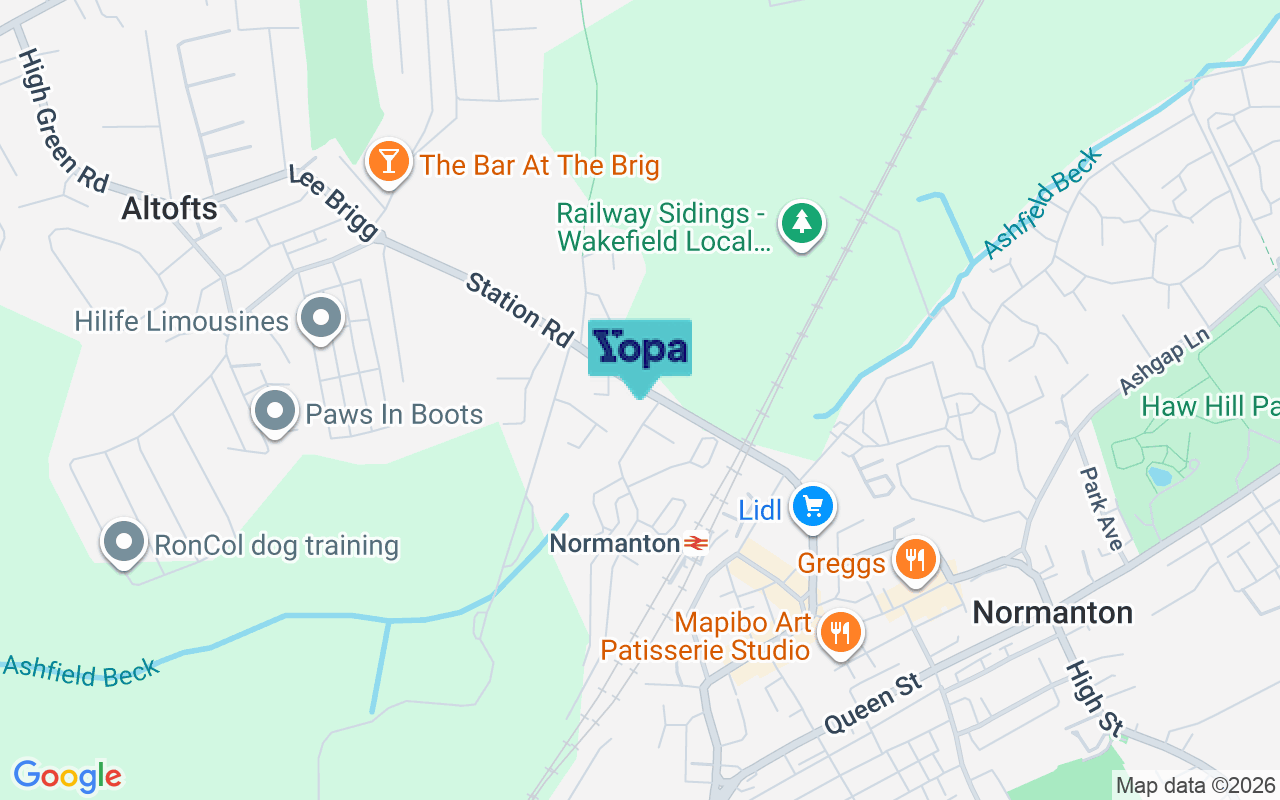 Map showing the location of WF6 2NB