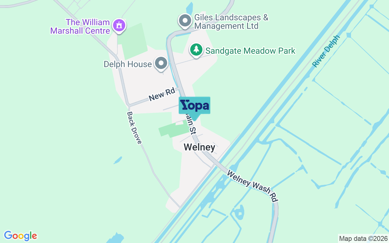 Map showing the location of PE14 9RB