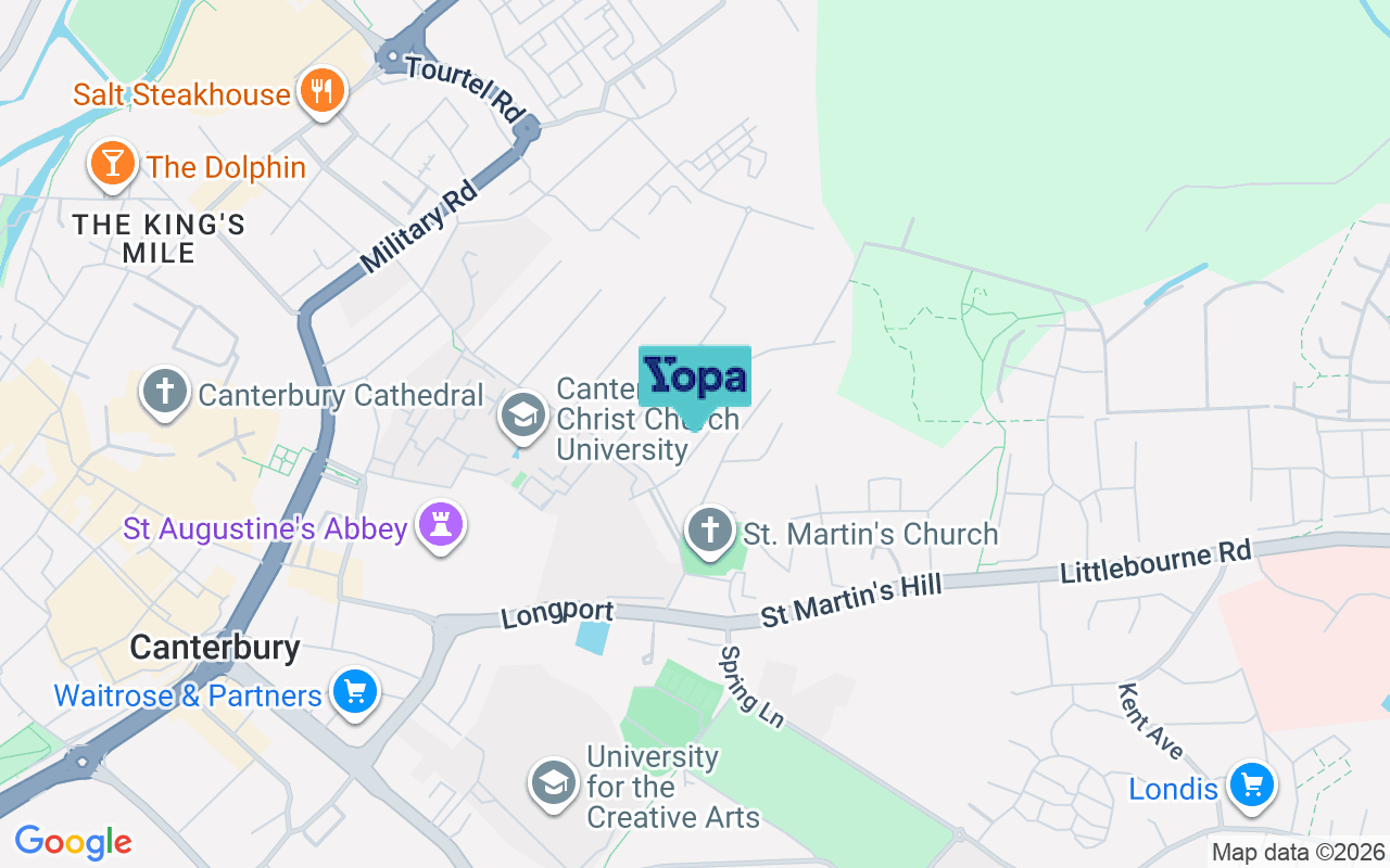 Map showing the location of CT1 1QL