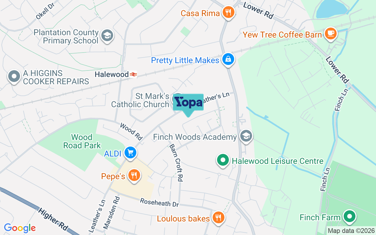 Map showing the location of L26 9TL