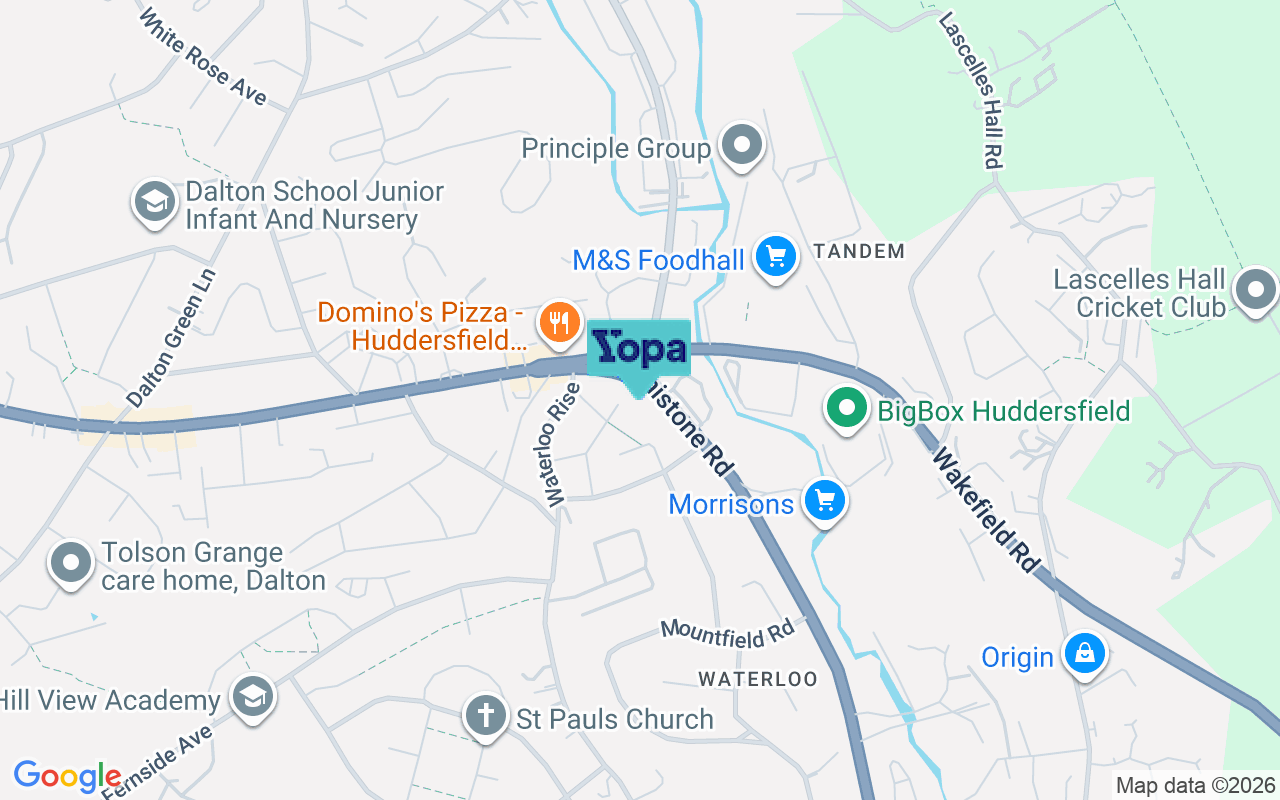 Map showing the location of HD5 8QT