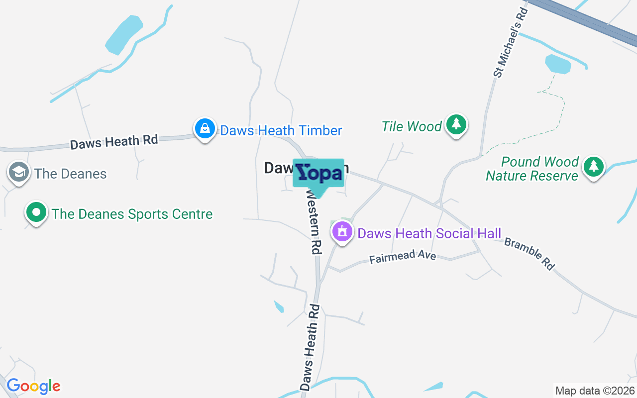 Map showing the location of SS7 2TN
