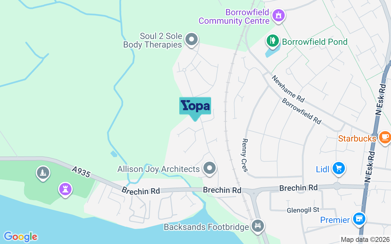 Map showing the location of DD10 9FJ