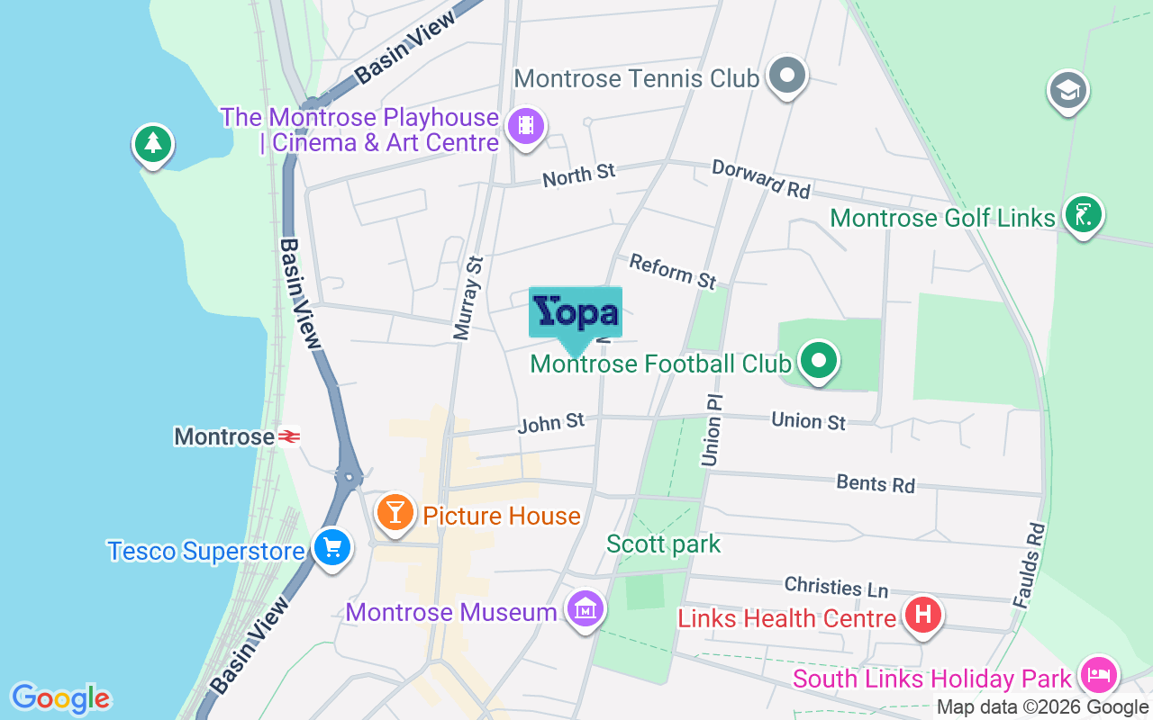 Map showing the location of DD10 8NZ