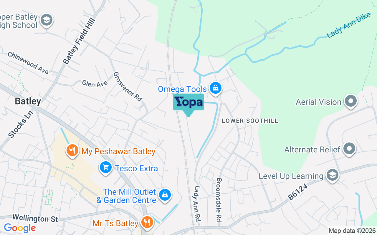 Map showing the location of WF17 0QA