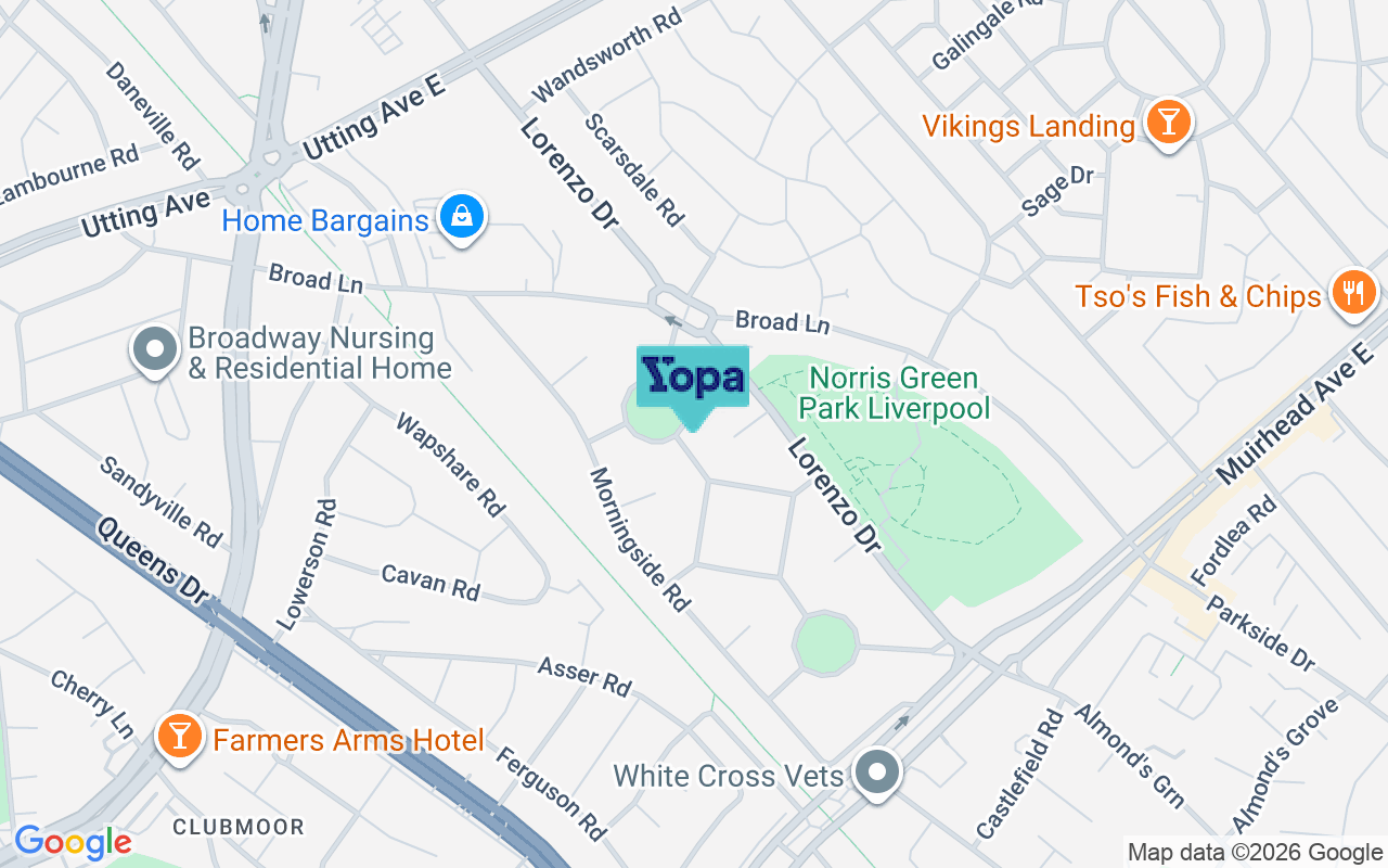 Map showing the location of L11 1AY