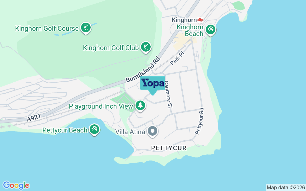 Map showing the location of KY3 9RG