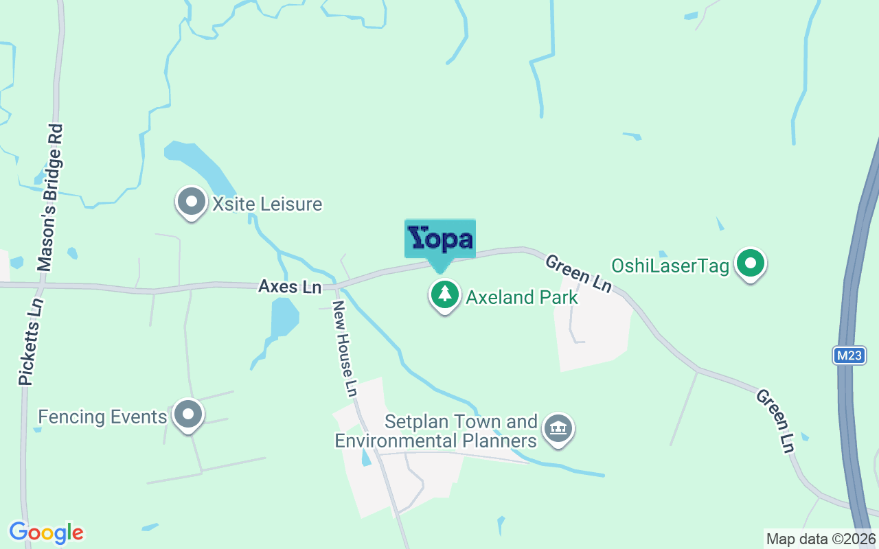 Map showing the location of RH1 5QN