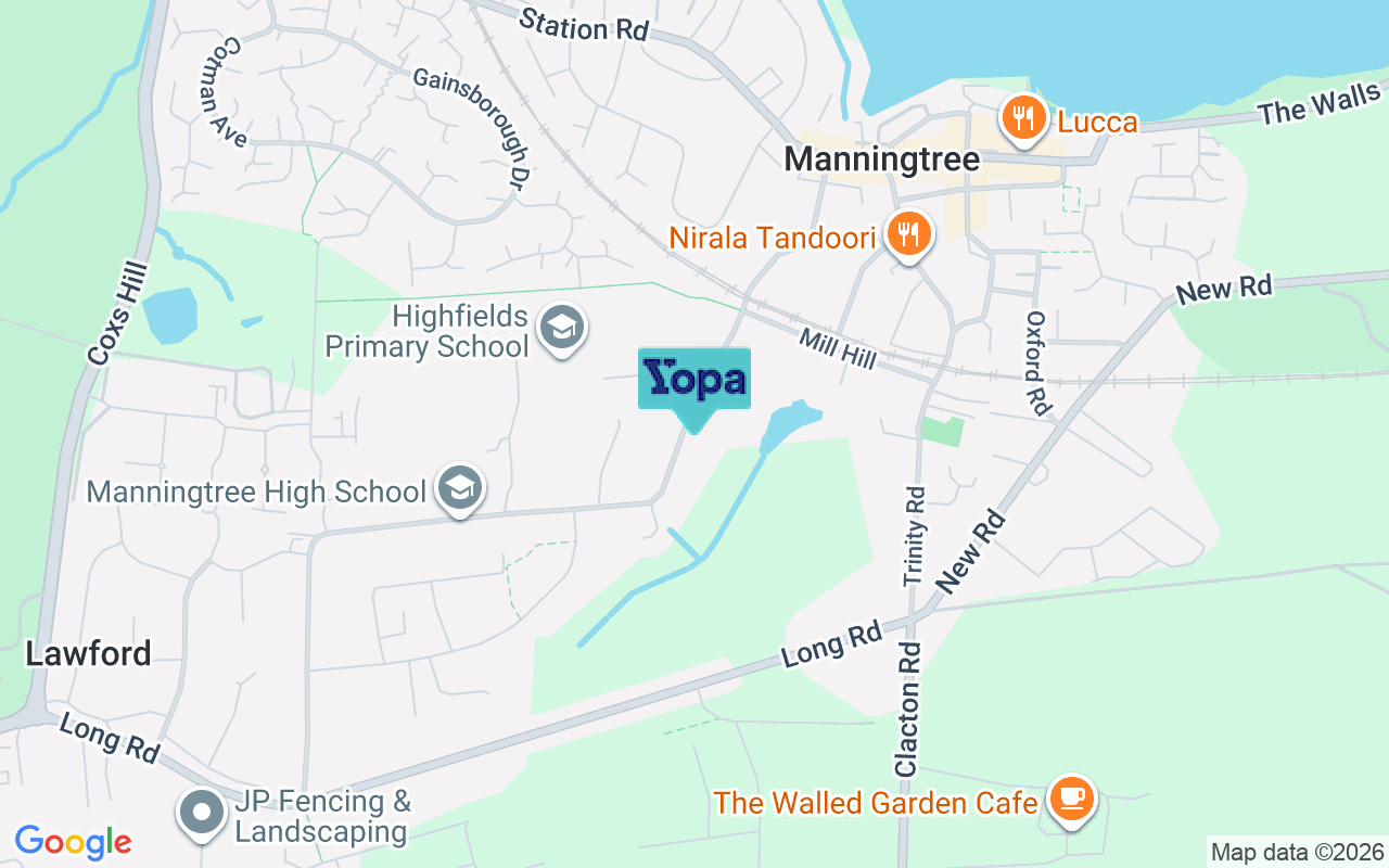 Map showing the location of CO11 2BH