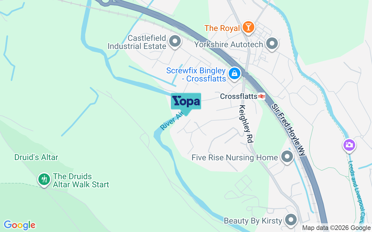 Map showing the location of BD16 2SN