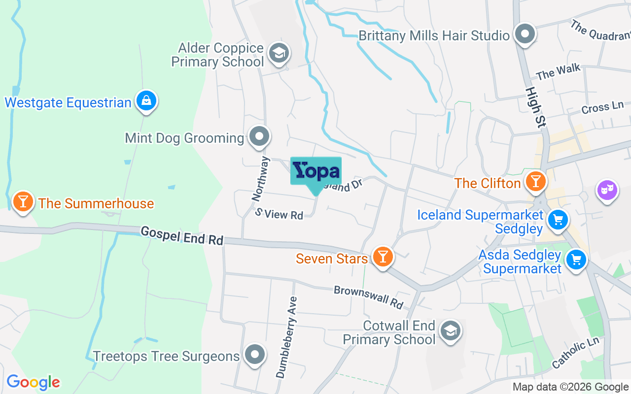 Map showing the location of DY3 3PF
