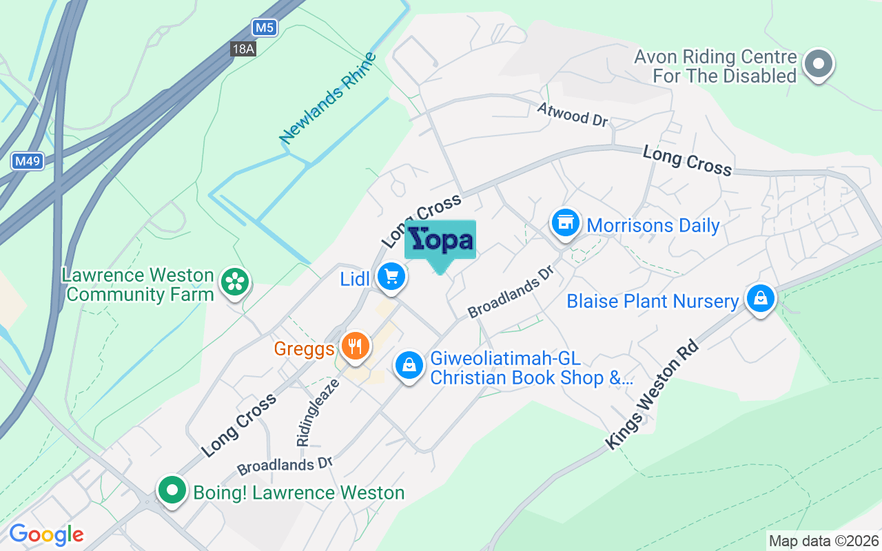 Map showing the location of BS11 0GD