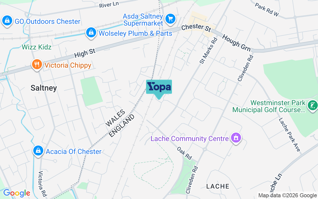 Map showing the location of CH4 8DD