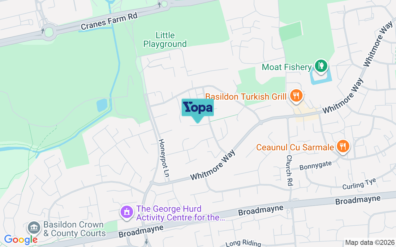 Map showing the location of SS14 2JN