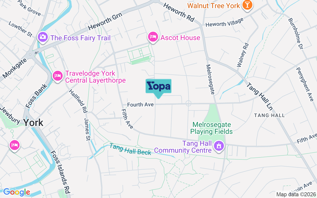 Map showing the location of YO31 0UT
