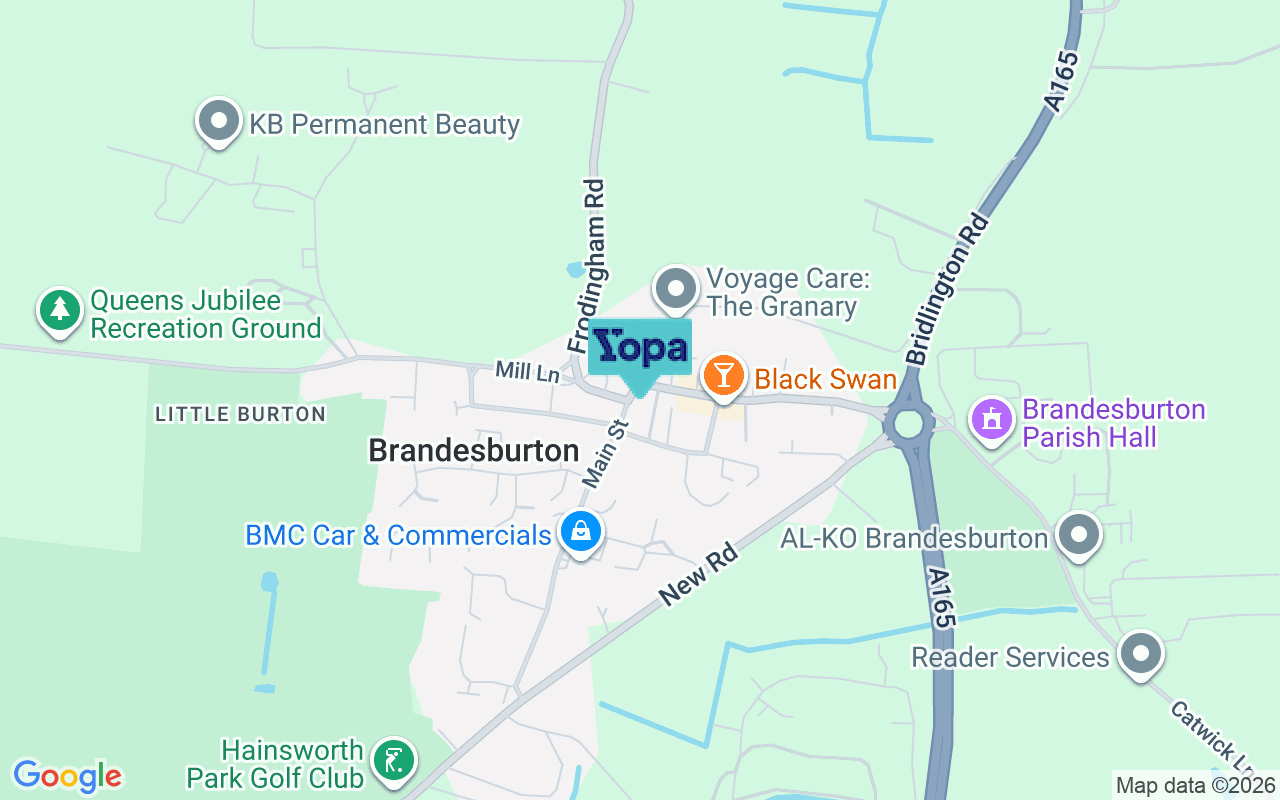 Map showing the location of YO25 8RH