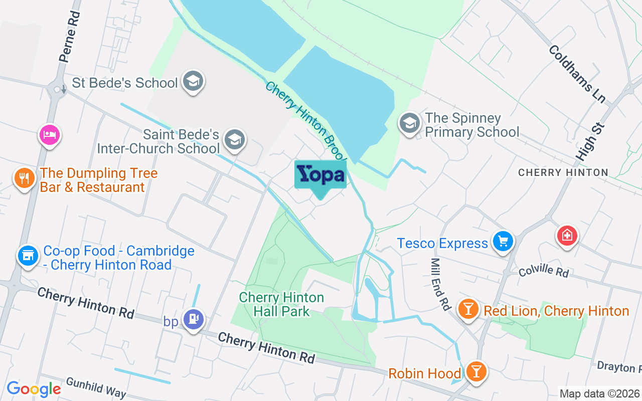 Map showing the location of CB1 3UF