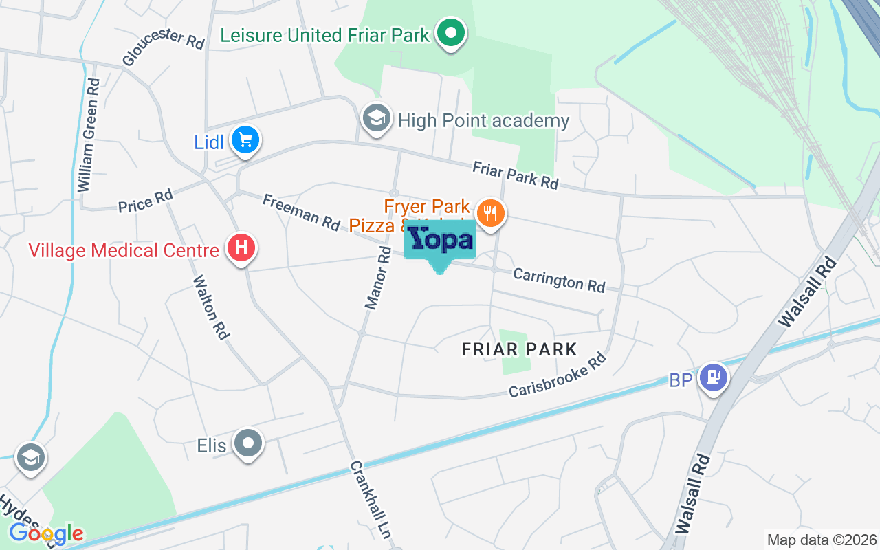Map showing the location of WS10 0JL