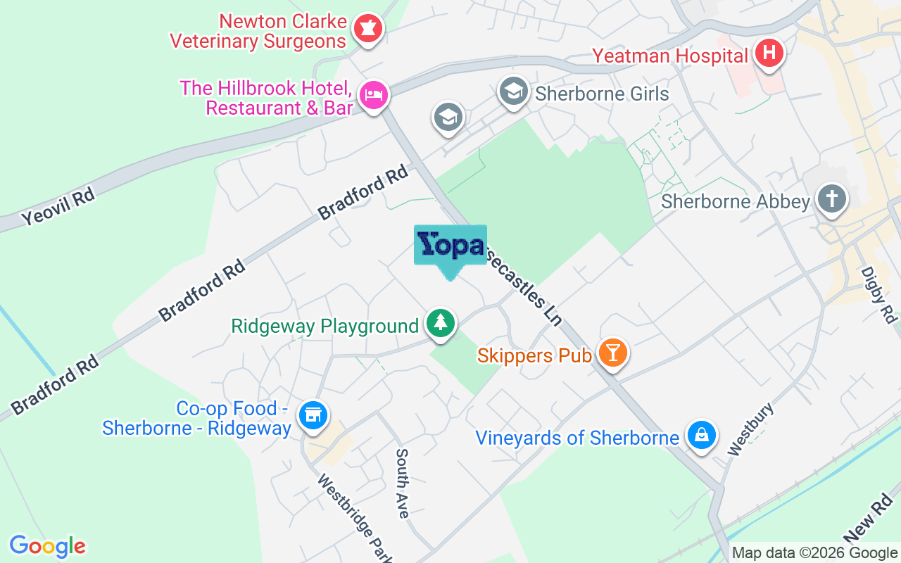Map showing the location of DT9 6DD