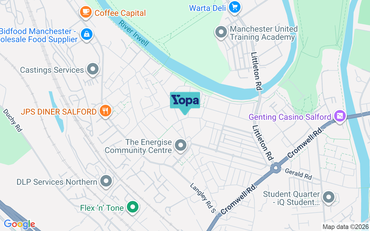 Map showing the location of M6 6GY