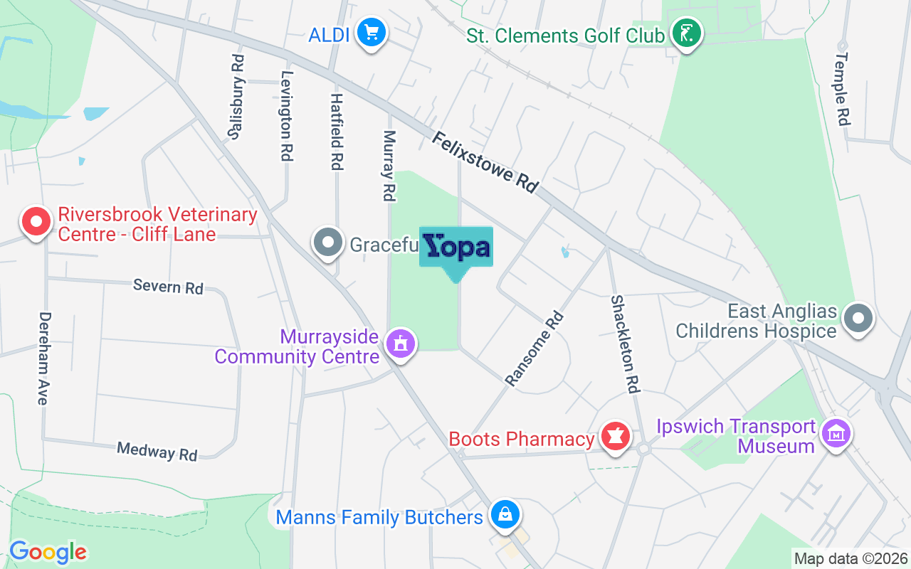 Map showing the location of IP3 9AN