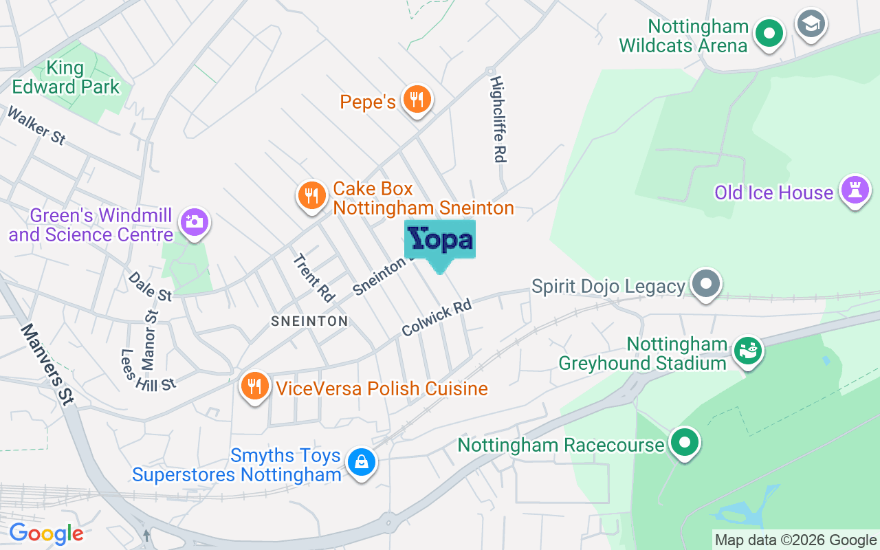 Map showing the location of NG2 4GB