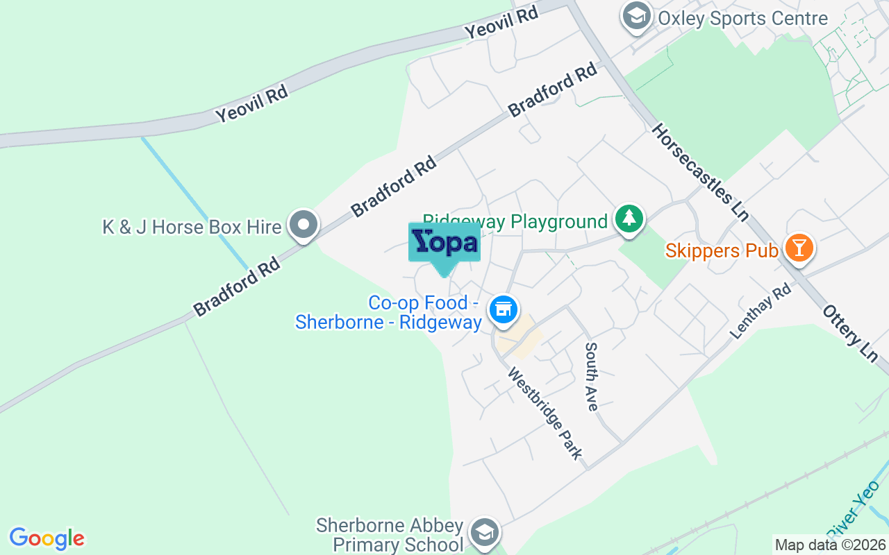 Map showing the location of DT9 6DU