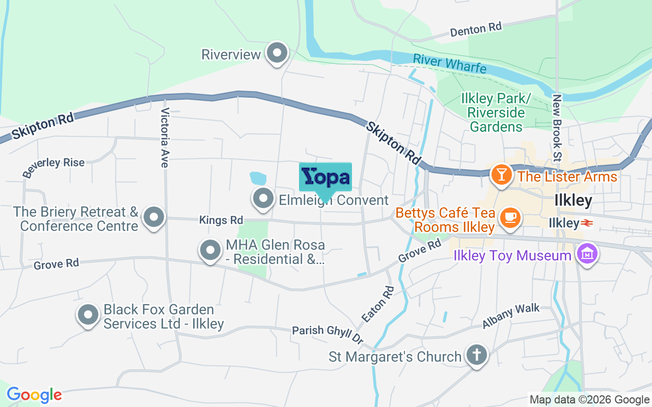 Map showing the location of LS29 9AH