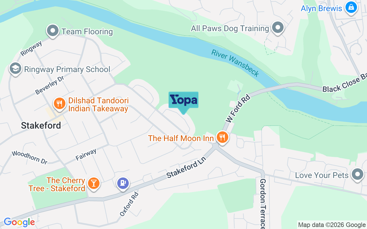 Map showing the location of NE62 5BN