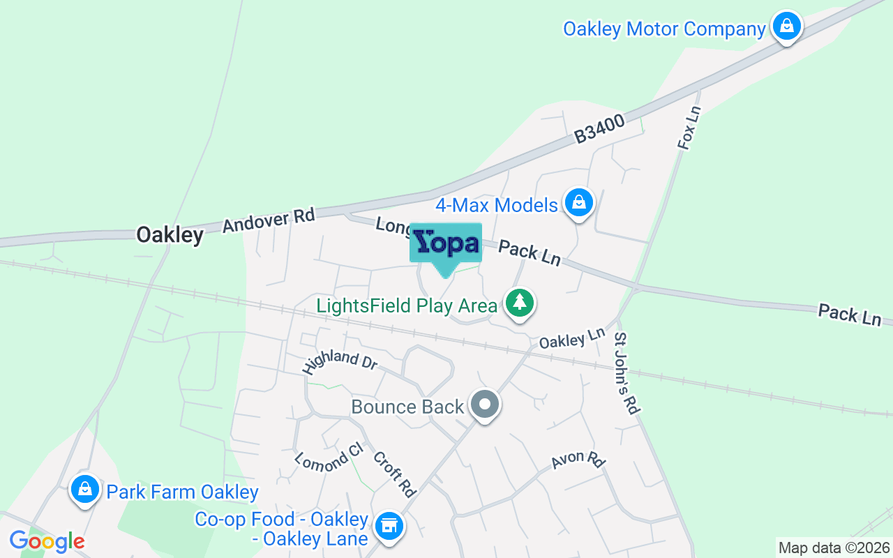 Map showing the location of RG23 7BL