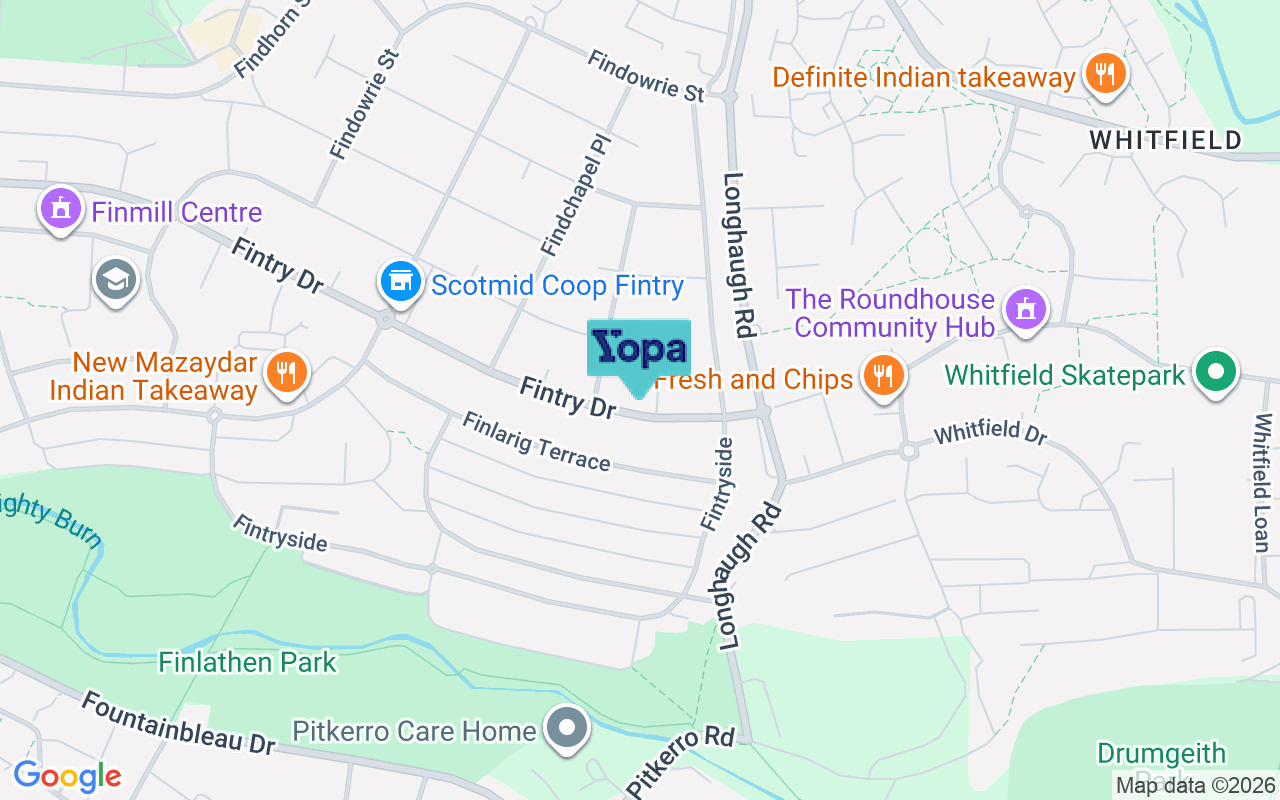 Map showing the location of DD4 9LY