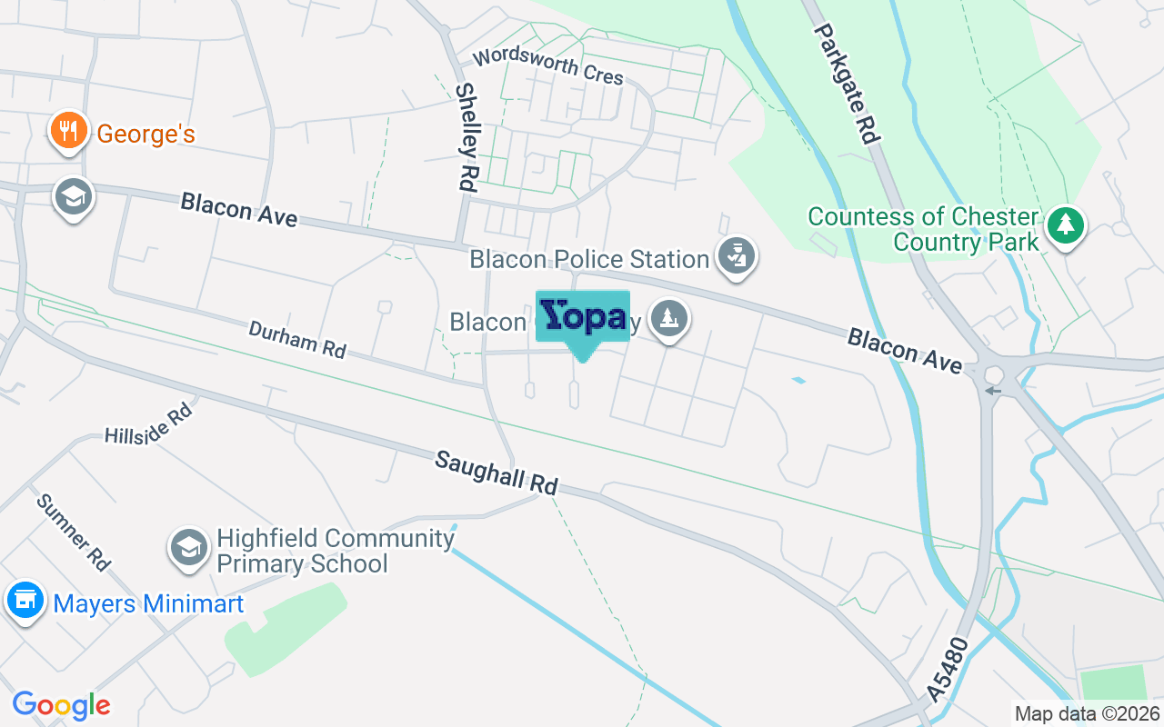 Map showing the location of CH1 5BJ