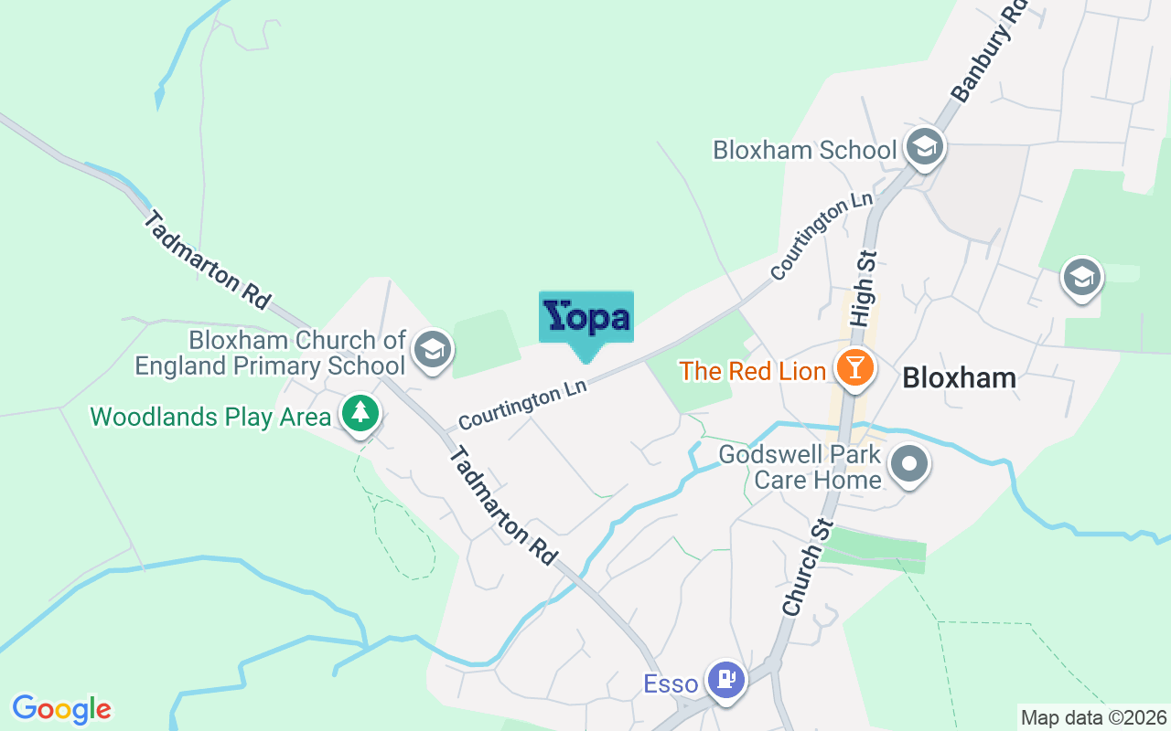 Map showing the location of OX15 4HS