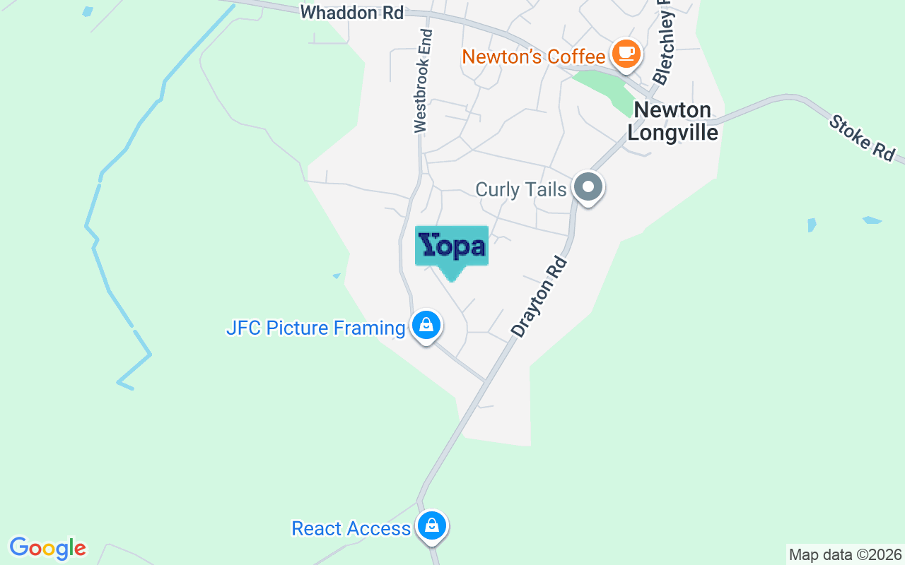 Map showing the location of MK17 0BZ