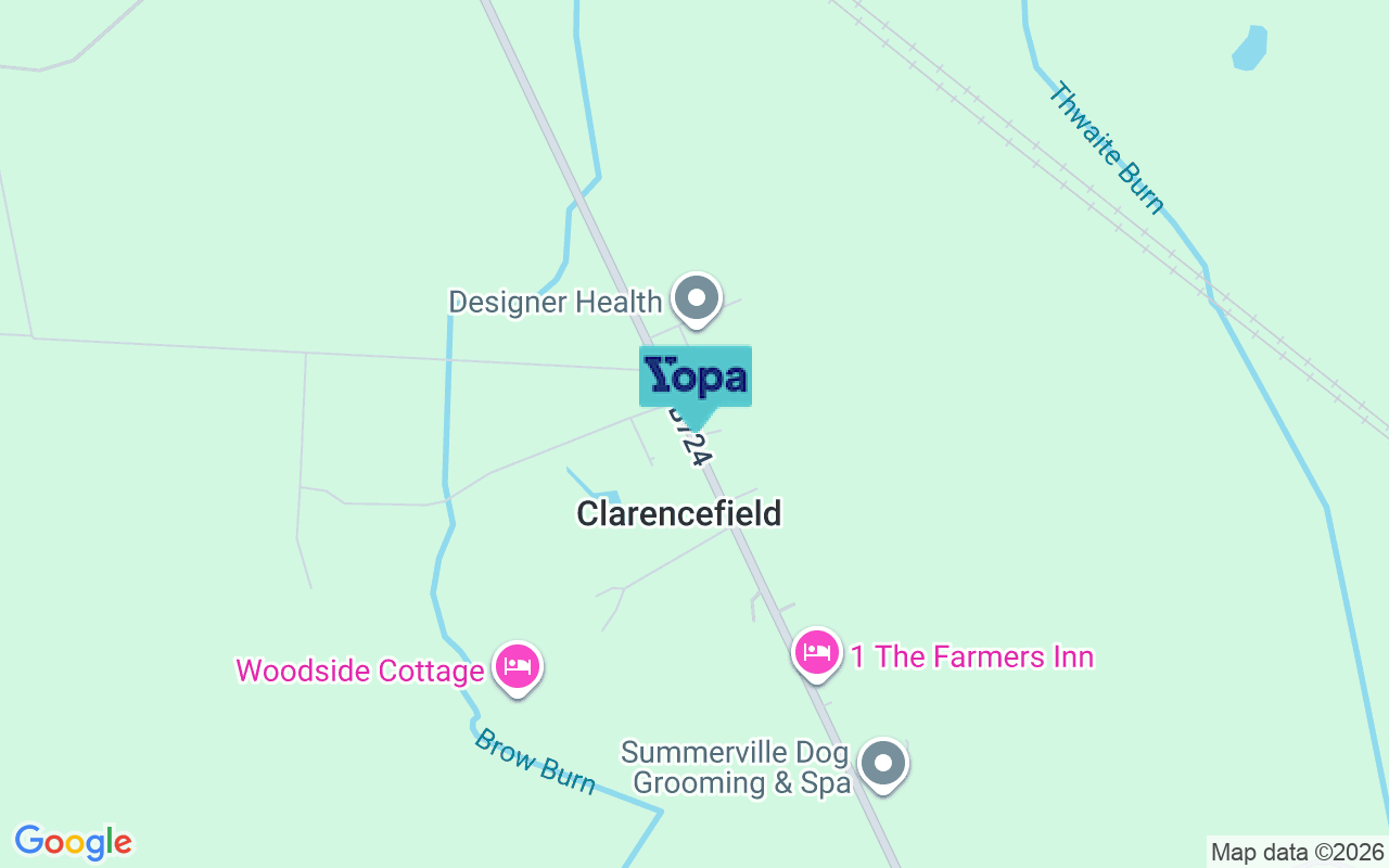 Map showing the location of DG1 4NF