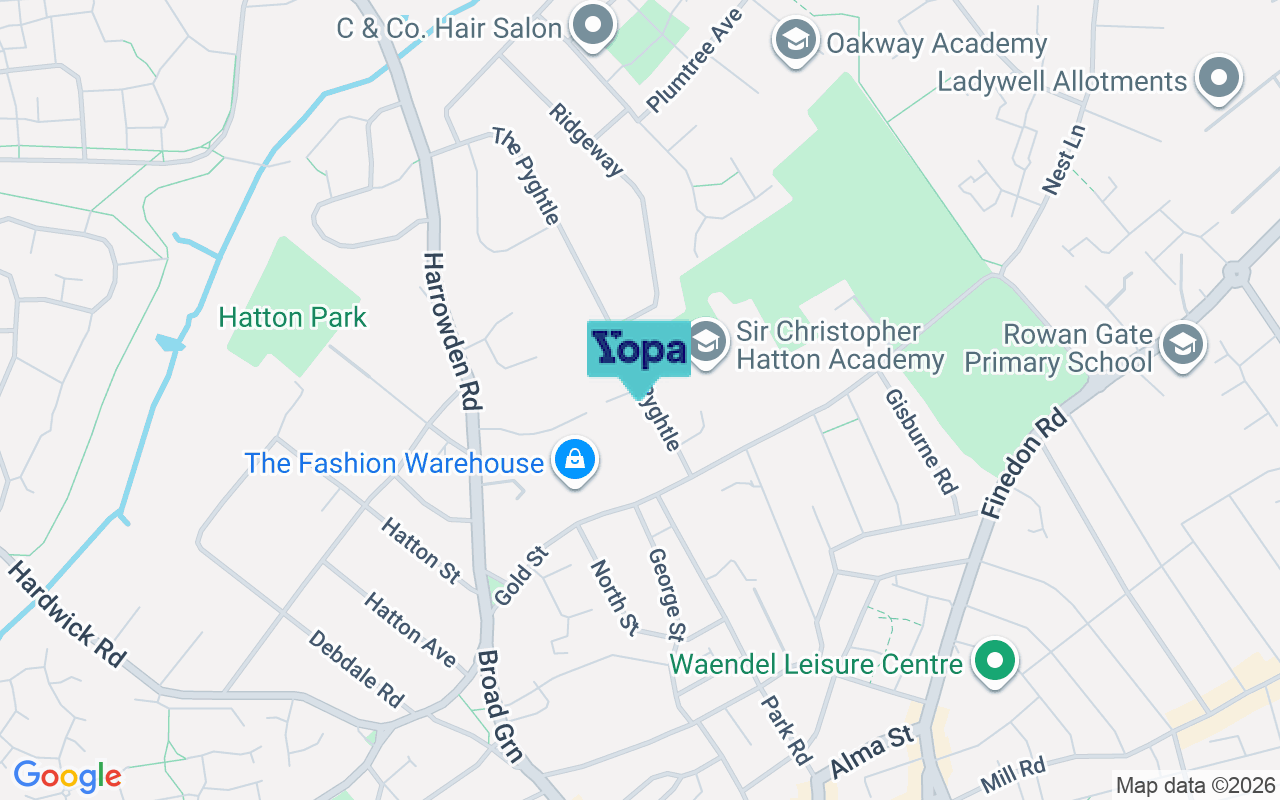 Map showing the location of NN8 4RP