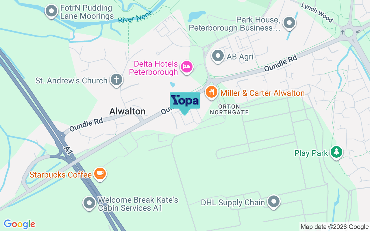 Map showing the location of PE2 6HA