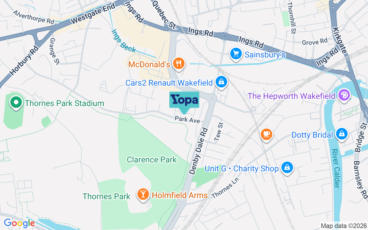 Map showing the location of WF2 8DS