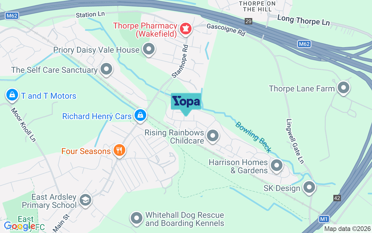 Map showing the location of WF3 2LZ