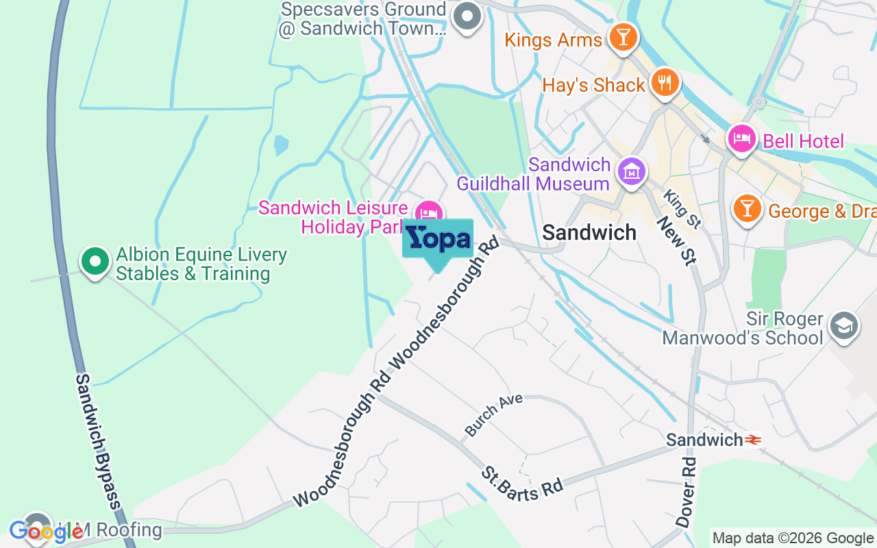Map showing the location of CT13 0EY