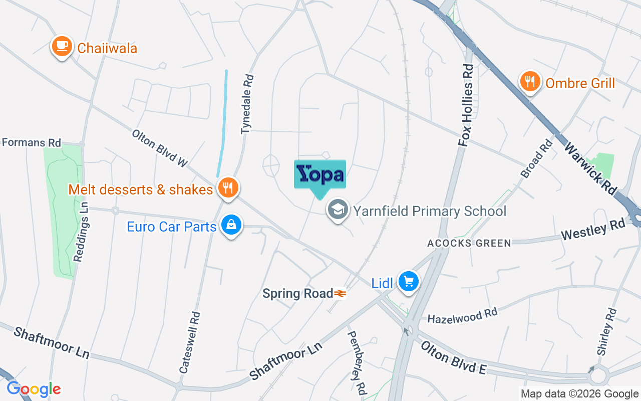 Map showing the location of B11 3HN