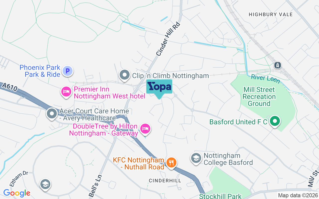 Map showing the location of NG6 8PU