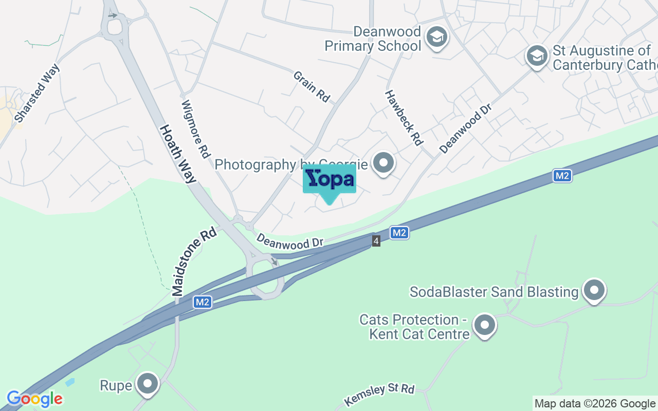 Map showing the location of ME8 0LW