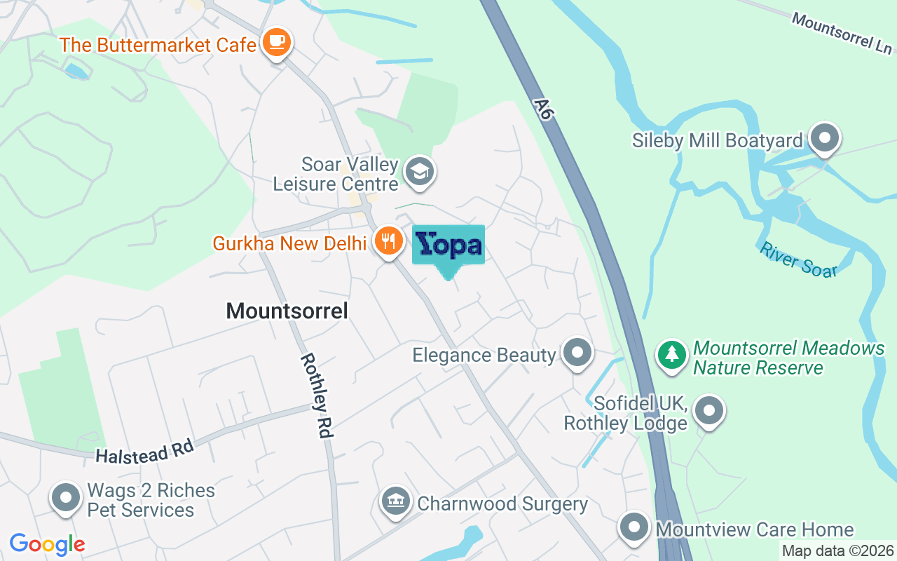 Map showing the location of LE12 7FW